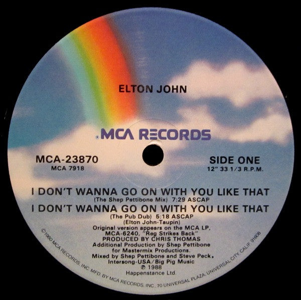 Elton John - I Don't Wanna Go On With You Like That