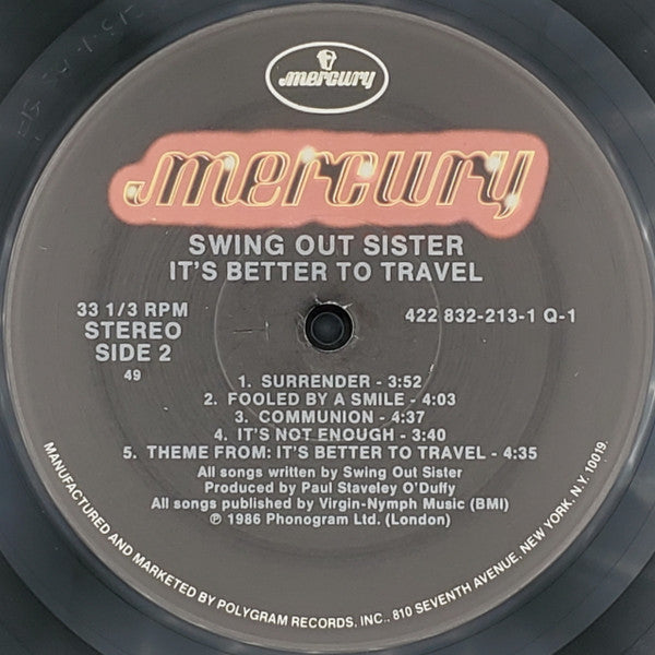 Swing Out Sister - It's Better To Travel