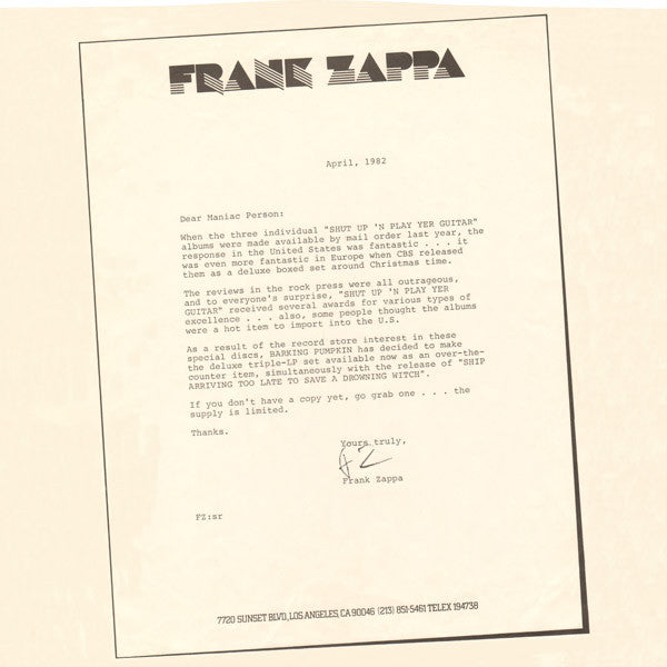 Frank Zappa - Ship Arriving Too Late To Save A Drowning Witch