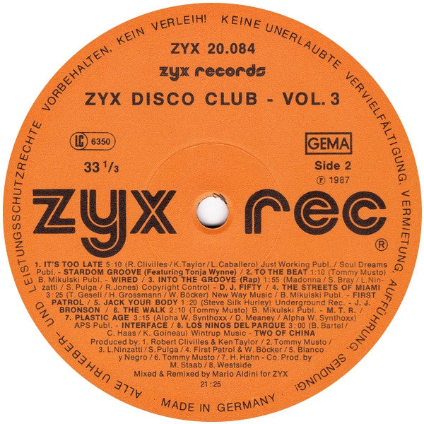 ZYX Disco Club Volume 3