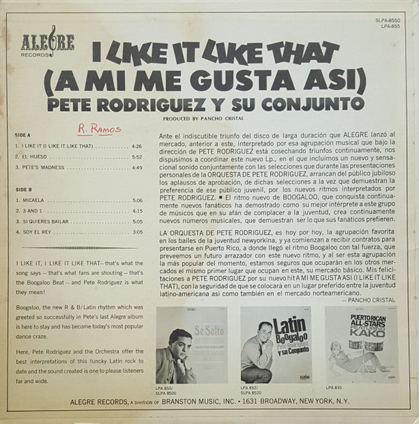 Pete Rodriguez (2) - I Like It Like That (A Mi Me Gusta Asi)