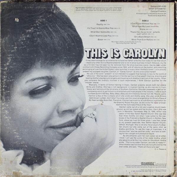 Carolyn Franklin - Baby Dynamite!