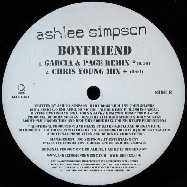 Ashlee Simpson - Boyfriend (Remixes)