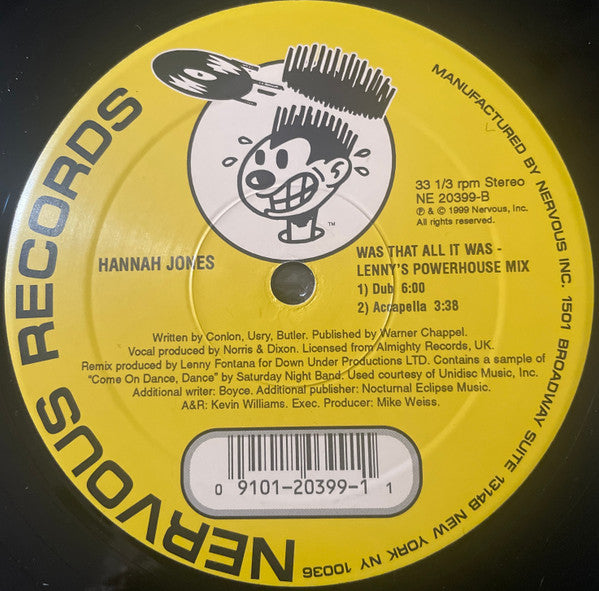 Hannah Jones - Was That All It Was (Lenny Fontana Powerhouse Mixes)