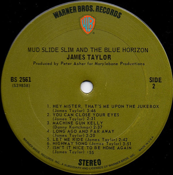 James Taylor (2) - Mud Slide Slim And The Blue Horizon