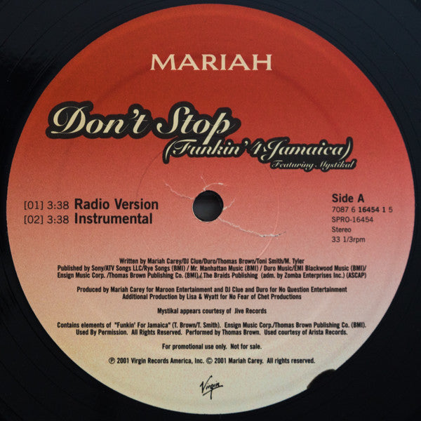 Mariah Carey - Don't Stop (Funkin' 4 Jamaica)