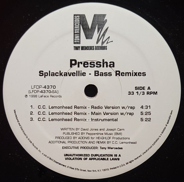 Pressha - Splackavellie (Bass Remixes)