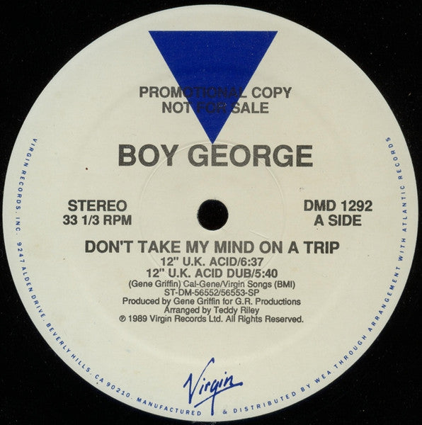 Boy George - Don't Take My Mind On A Trip
