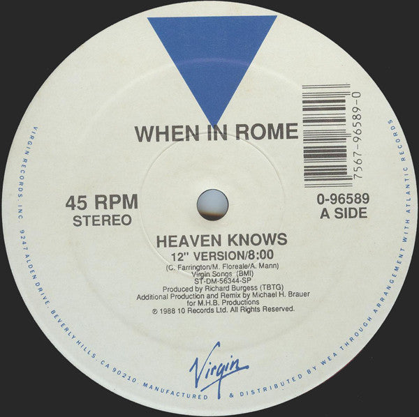When In Rome - Heaven Knows