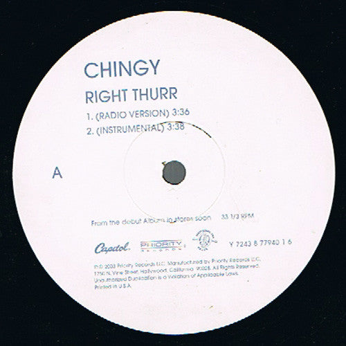 Chingy - Right Thurr / Mobb Wit Me