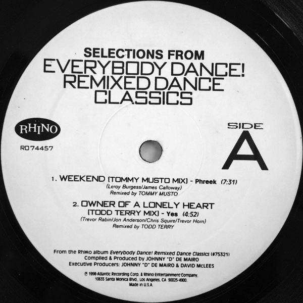 Various - Selections From Everybody Dance! Remixed Dance Classics