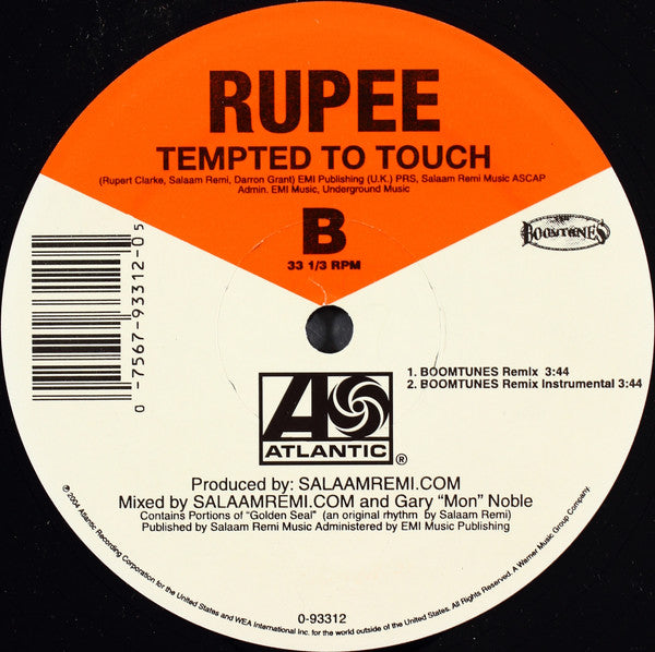 Rupee - Tempted To Touch
