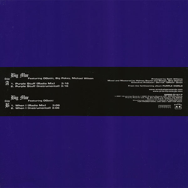 Big Moe - Purple Stuff b/w When I
