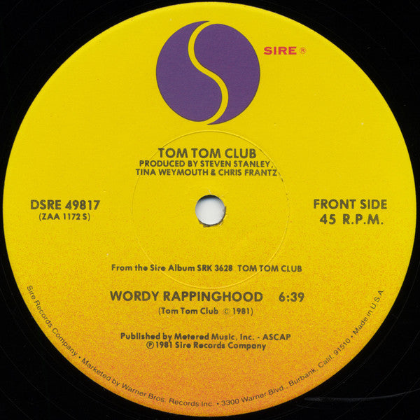 Tom Tom Club - Wordy Rappinghood