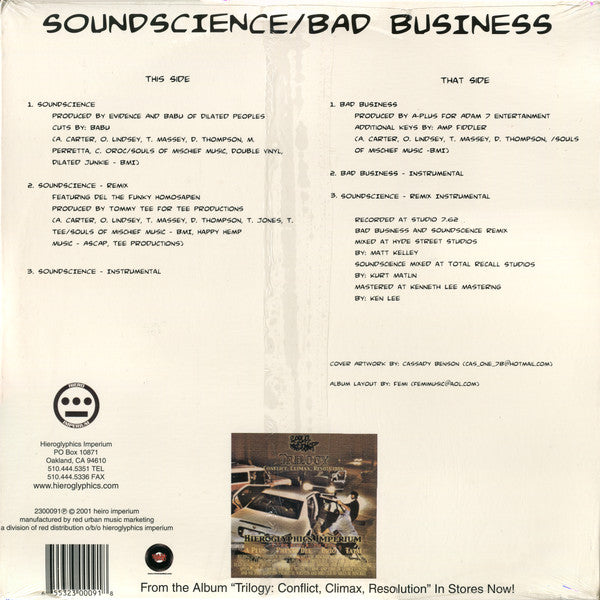 Souls Of Mischief - Soundscience / Bad Business