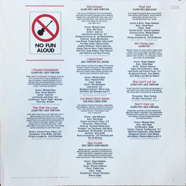 Glenn Frey - No Fun Aloud