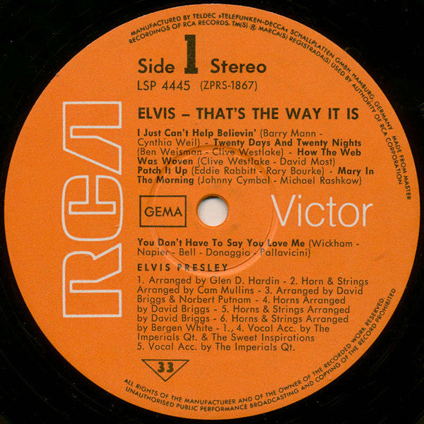 Elvis Presley - That's The Way It Is