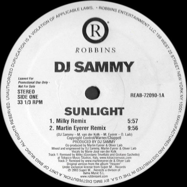 DJ Sammy - Sunlight