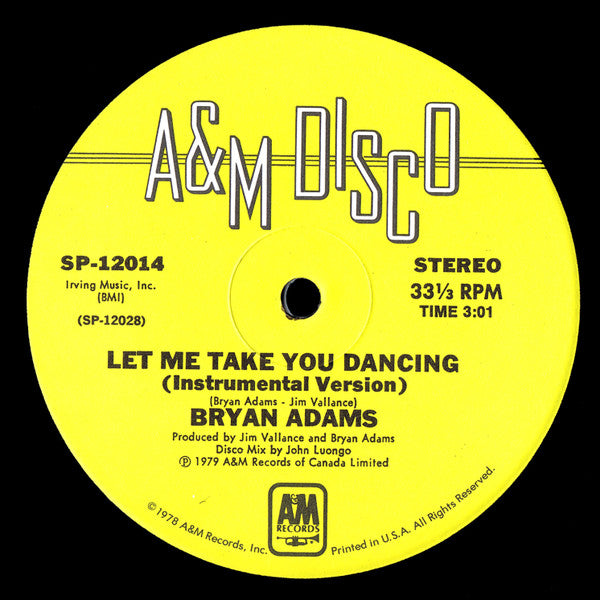 Bryan Adams - Let Me Take You Dancing