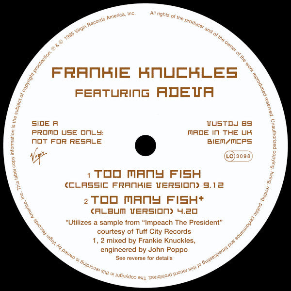 Frankie Knuckles - Too Many Fish