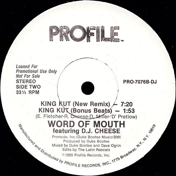 Word Of Mouth (2) - King Kut