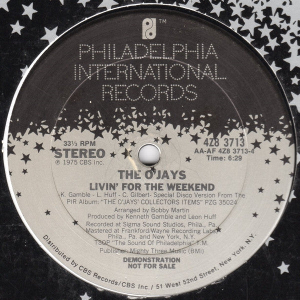 The O'Jays - I Love Music / Livin' For The Weekend