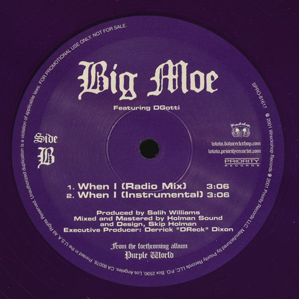 Big Moe - Purple Stuff b/w When I