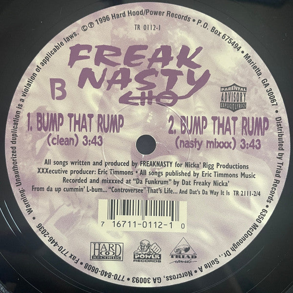 Freak Nasty - Da' Dip / Down Low / Bump That Rump