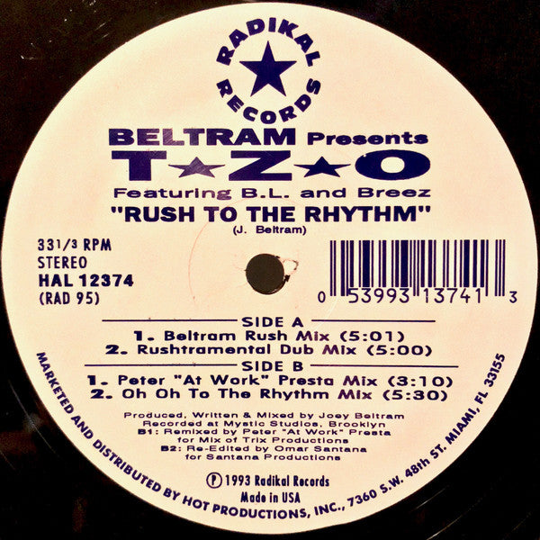 Joey Beltram - Rush To The Rhythm