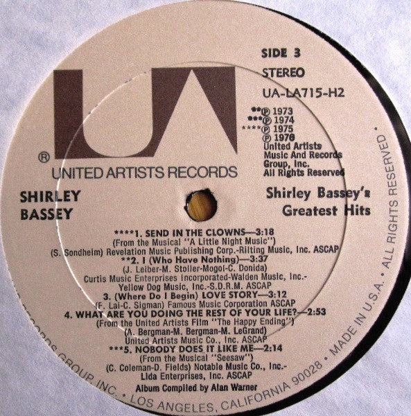 Shirley Bassey's Greatest Hits