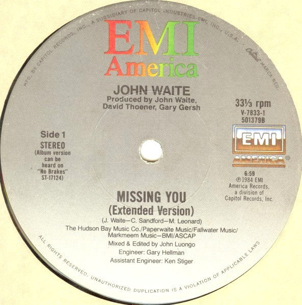 John Waite - Missing You