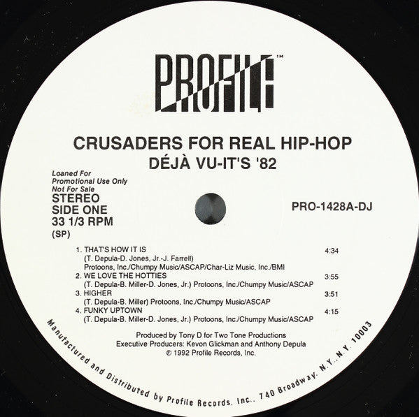 Crusaders For Real Hip-Hop - Déjà Vu - It's '82