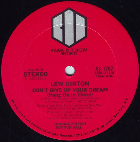 Lew Kirton - Don't Give Up Your Dream (Hang On In There)