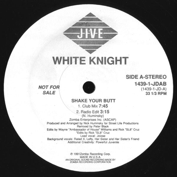 White Knight - Shake Your Butt / Yo Baby Yo