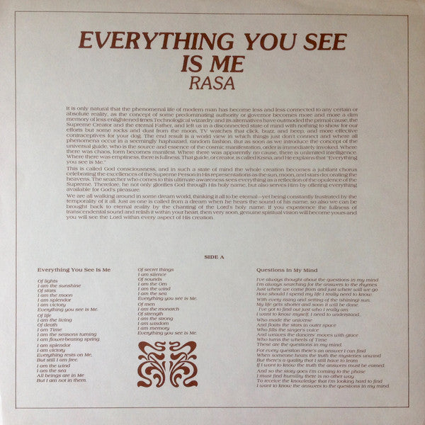 Rasa - Everything You See Is Me