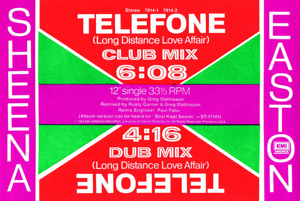 Sheena Easton - Telefone (Long Distance Love Affair)