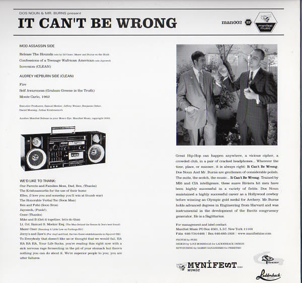 Dos Noun - It Can't Be Wrong