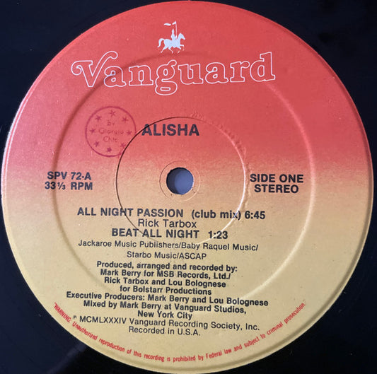 Alisha - All Night Passion (Club Mix)