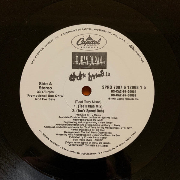 Duran Duran - Electric Barbarella (Todd Terry Mixes)