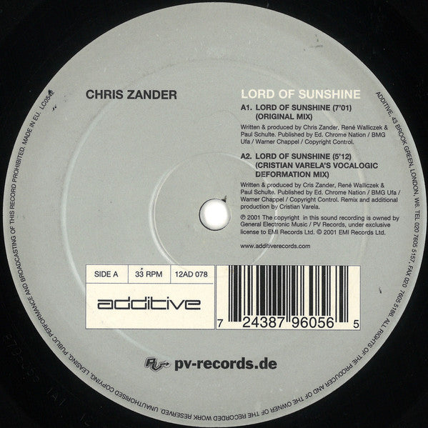 Chris Zander - Lord Of Sunshine
