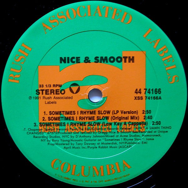 Nice & Smooth - Sometimes I Rhyme Slow