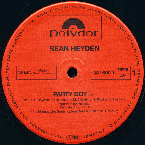 Sean Heyden - Party Boy