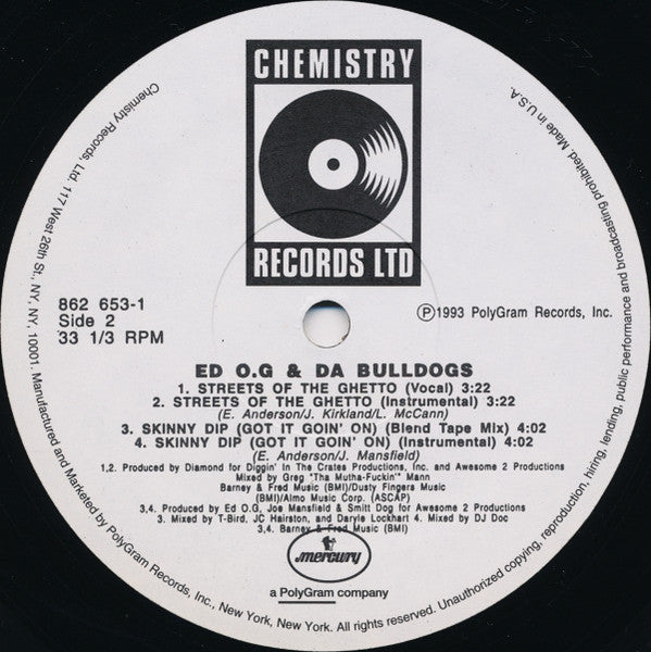 Ed O.G & Da Bulldogs - Skinny Dip (Got It Goin' On) B/W Streets Of The Ghetto