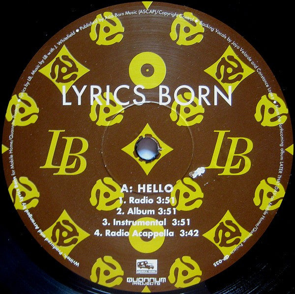 Lyrics Born - Hello / One Session