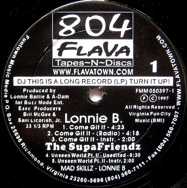 Lonnie B. - Come Git It / Unseen World Pt. II / Make It Hot