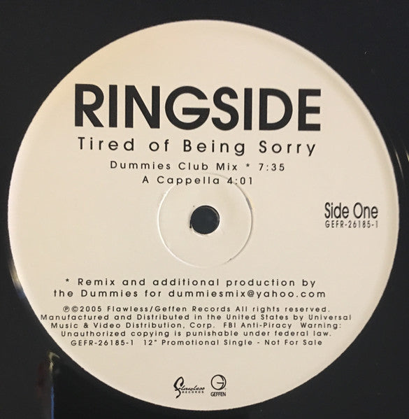 Ringside - Tired Of Being Sorry