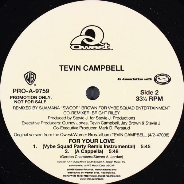 Tevin Campbell - For Your Love (Remixes)