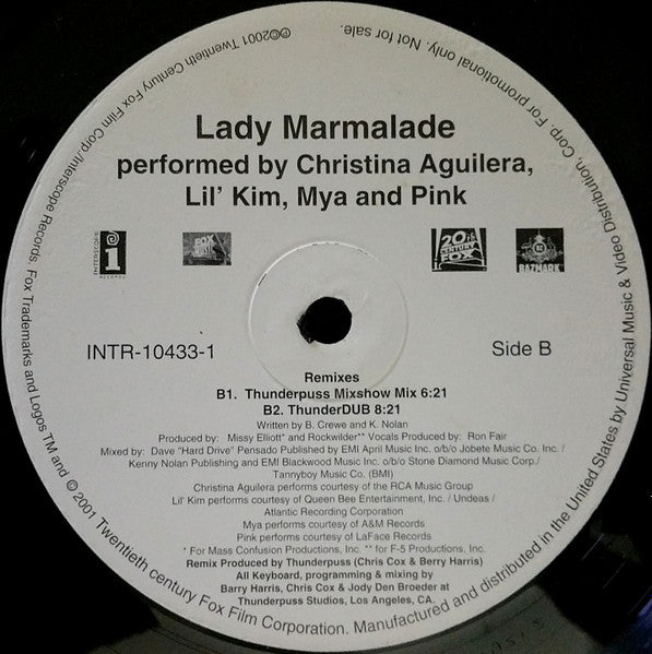 Christina Aguilera - Lady Marmalade (Thunderpuss Mixes)