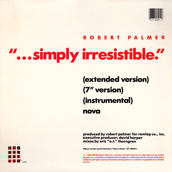 Robert Palmer - Simply Irresistible (Extended Version)