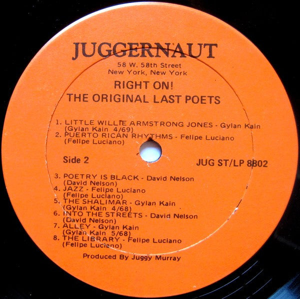 The Last Poets - Right On! (Original Soundtrack)